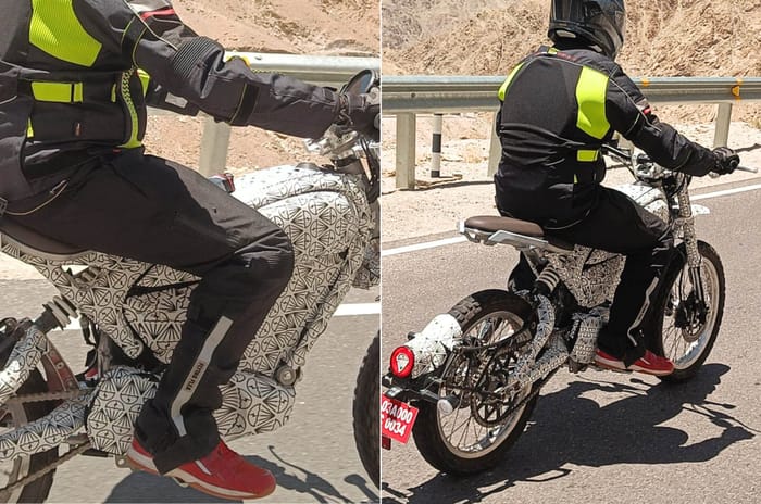 Royal Enfield Flying Flea spied testing in Ladakh